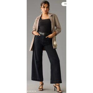 Anthropologie Black Wide Leg Jeans